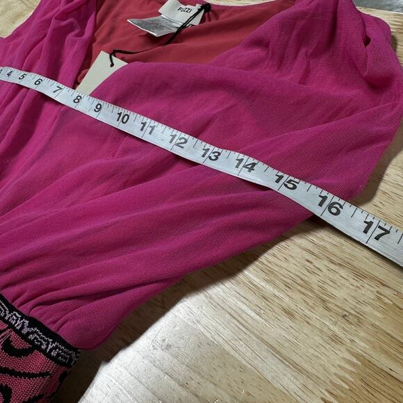 Fuzzi Jean Paul Gaultier NWT Sleeveless Chiffon Wide Leg Jumpsuit Pink Size XS - Picture 9 of 11